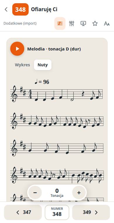Pieśń z nutami
